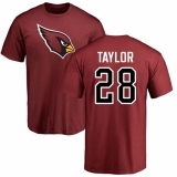 NFL Nike Arizona Cardinals #28 Jamar Taylor Maroon Name & Number Logo Personalized T-Shirt