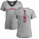 NFL Women's Nike Arizona Cardinals #71 Andre Smith Ash Backer V-Neck T-Shirt