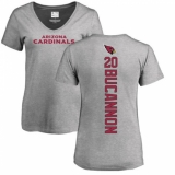 NFL Women's Nike Arizona Cardinals #20 Deone Bucannon Ash Backer V-Neck T-Shirt