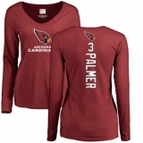 NFL Women's Nike Arizona Cardinals #3 Carson Palmer Maroon Backer Long Sleeve T-Shirt