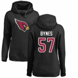 NFL Women's Nike Arizona Cardinals #57 Josh Bynes Black Name & Number Logo Pullover Hoodie