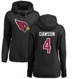 NFL Women's Nike Arizona Cardinals #4 Phil Dawson Black Name & Number Logo Pullover Hoodie
