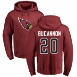 NFL Nike Arizona Cardinals #20 Deone Bucannon Maroon Name & Number Logo Pullover Hoodie