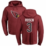 NFL Nike Arizona Cardinals #3 Josh Rosen Maroon Name & Number Logo Pullover Hoodie