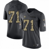 Youth Nike Arizona Cardinals #71 Andre Smith Limited Black 2016 Salute to Service NFL Jersey
