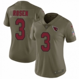Women's Nike Arizona Cardinals #3 Josh Rosen Limited Olive 2017 Salute to Service NFL Jersey