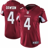Women's Nike Arizona Cardinals #4 Phil Dawson Red Team Color Vapor Untouchable Limited Player NFL Jersey