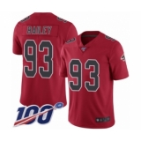Men's Atlanta Falcons #93 Allen Bailey Limited Red Rush Vapor Untouchable 100th Season Football Jersey