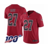Men's Atlanta Falcons #27 Damontae Kazee Limited Red Rush Vapor Untouchable 100th Season Football Jersey