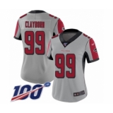Women's Atlanta Falcons #99 Adrian Clayborn Limited Silver Inverted Legend 100th Season Football Jersey