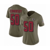 Women's Atlanta Falcons #50 John Cominsky Limited Olive 2017 Salute to Service Football Jersey