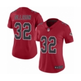 Women's Atlanta Falcons #32 Qadree Ollison Limited Red Rush Vapor Untouchable Football Jersey