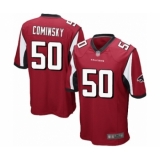 Men's Atlanta Falcons #50 John Cominsky Game Red Team Color Football Jersey