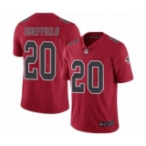 Men's Atlanta Falcons #20 Kendall Sheffield Limited Red Rush Vapor Untouchable Football Jersey