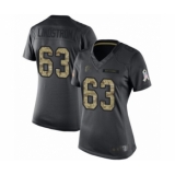 Women's Atlanta Falcons #63 Chris Lindstrom Limited Black 2016 Salute to Service Football Jersey