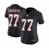 Women's Atlanta Falcons #77 James Carpenter Black Alternate Vapor Untouchable Limited Player Football Jersey