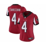 Women's Atlanta Falcons #4 Giorgio Tavecchio Red Team Color Vapor Untouchable Limited Player Football Jersey