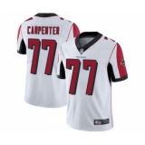 Youth Atlanta Falcons #77 James Carpenter White Vapor Untouchable Limited Player Football Jerse