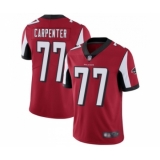 Youth Atlanta Falcons #77 James Carpenter Red Team Color Vapor Untouchable Limited Player Football Jersey