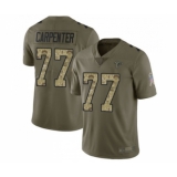 Youth Atlanta Falcons #77 James Carpenter Limited Olive Camo 2017 Salute to Service Football Jersey
