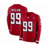 Men's Nike Atlanta Falcons #99 Terrell McClain Limited Red Therma Long Sleeve NFL Jersey