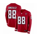Men's Nike Atlanta Falcons #88 Tony Gonzalez Limited Red Therma Long Sleeve NFL Jersey