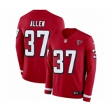 Men's Nike Atlanta Falcons #37 Ricardo Allen Limited Red Therma Long Sleeve NFL Jersey