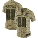 Women's Nike Atlanta Falcons #88 Tony Gonzalez Limited Camo 2018 Salute to Service NFL Jersey