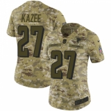 Women's Nike Atlanta Falcons #27 Damontae Kazee Limited Camo 2018 Salute to Service NFL Jersey