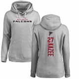NFL Women's Nike Atlanta Falcons #27 Damontae Kazee Ash Backer Pullover Hoodie
