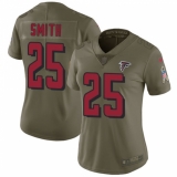 Women's Nike Atlanta Falcons #25 Ito Smith Limited Olive 2017 Salute to Service NFL Jersey