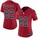 Women's Nike Atlanta Falcons #82 Logan Paulsen Limited Red Rush Vapor Untouchable NFL Jersey