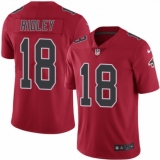 Men's Nike Atlanta Falcons #18 Calvin Ridley Limited Red Rush Vapor Untouchable NFL Jersey