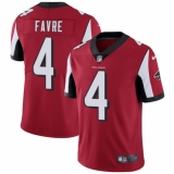 Youth Nike Atlanta Falcons #4 Brett Favre Red Team Color Vapor Untouchable Limited Player NFL Jersey