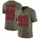 Men's Nike Atlanta Falcons #99 Adrian Clayborn Limited Olive 2017 Salute to Service NFL Jersey