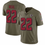 Men's Nike Atlanta Falcons #22 Keanu Neal Limited Olive 2017 Salute to Service NFL Jersey