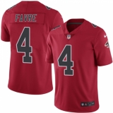 Youth Nike Atlanta Falcons #4 Brett Favre Limited Red Rush Vapor Untouchable NFL Jersey