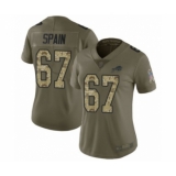 Women's Buffalo Bills #67 Quinton Spain Limited Olive Camo 2017 Salute to Service Football Jersey