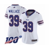 Women's Buffalo Bills #39 Levi Wallace White Vapor Untouchable Limited Player 100th Season Football Jersey