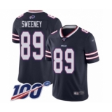 Youth Buffalo Bills #89 Tommy Sweeney Limited Navy Blue Inverted Legend 100th Season Football Jersey