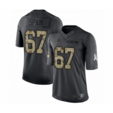 Youth Buffalo Bills #67 Quinton Spain Limited Black 2016 Salute to Service Football Jersey