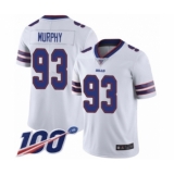 Men's Buffalo Bills #93 Trent Murphy White Vapor Untouchable Limited Player 100th Season Football Jersey