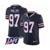 Men's Buffalo Bills #97 Jordan Phillips Limited Navy Blue Inverted Legend 100th Season Football Jersey