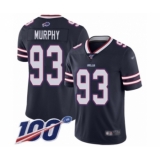 Men's Buffalo Bills #93 Trent Murphy Limited Navy Blue Inverted Legend 100th Season Football Jersey