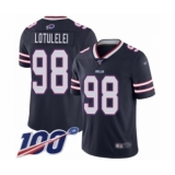 Youth Buffalo Bills #98 Star Lotulelei Limited Navy Blue Inverted Legend 100th Season Football Jersey