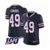 Youth Buffalo Bills #49 Tremaine Edmunds Limited Navy Blue Inverted Legend 100th Season Football Jersey