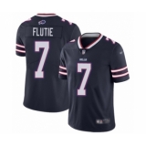 Men's Buffalo Bills #7 Doug Flutie Limited Navy Blue Inverted Legend Football Jersey