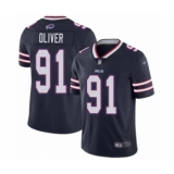 Youth Buffalo Bills #91 Ed Oliver Limited Navy Blue Inverted Legend Football Jersey