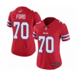 Women's Buffalo Bills #70 Cody Ford Limited Red Rush Vapor Untouchable Football Jersey
