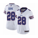 Women's Buffalo Bills #28 Frank Gore White Vapor Untouchable Limited Player Football Jersey
